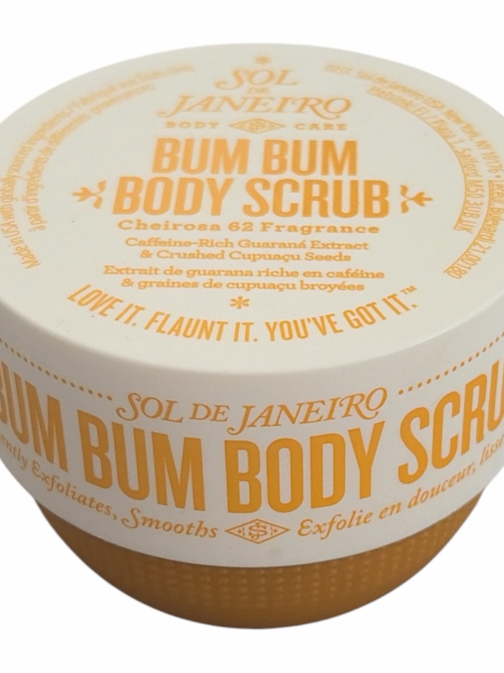 Sol de Janeiro Bum Bum Body Scrub – White & Orange Jar